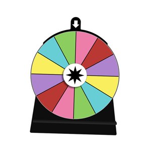 Bothyi - Rueda Giratoria De Color, Rueda De Ruleta Editable Para Restaurantes, Tiendas, Reuniones, 12 Ranuras