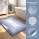 thumbnail image 2 of REGALWOVEN Alfombra de Baño Suave y Absorbente Antideslizante Alfombra de Baño de Felpa en Forma de U y Rectangular Azul 20" x 32", 2 of 7