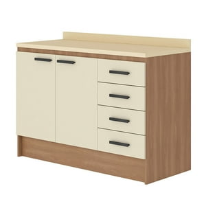 Vekkahome - Mueble Base Mia 120 Cm Beige
