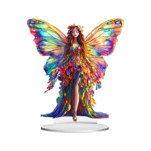 Magideal - Decoración De Hadas 2D Mariposa Decoración De Hadas Decoración Acrílica Obras De Arte De Cumpleaños Adornament Plano Para Mesa Para Mesa De Escritorio