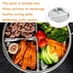 thumbnail image 3 of Plato de acero inoxidable para niños pequeños con ventosa, platos divididos de 23 cm con fundas de silicona extraíbles, juego de 2 platos irrompibles para refrigerios de bebé, 3 of 5