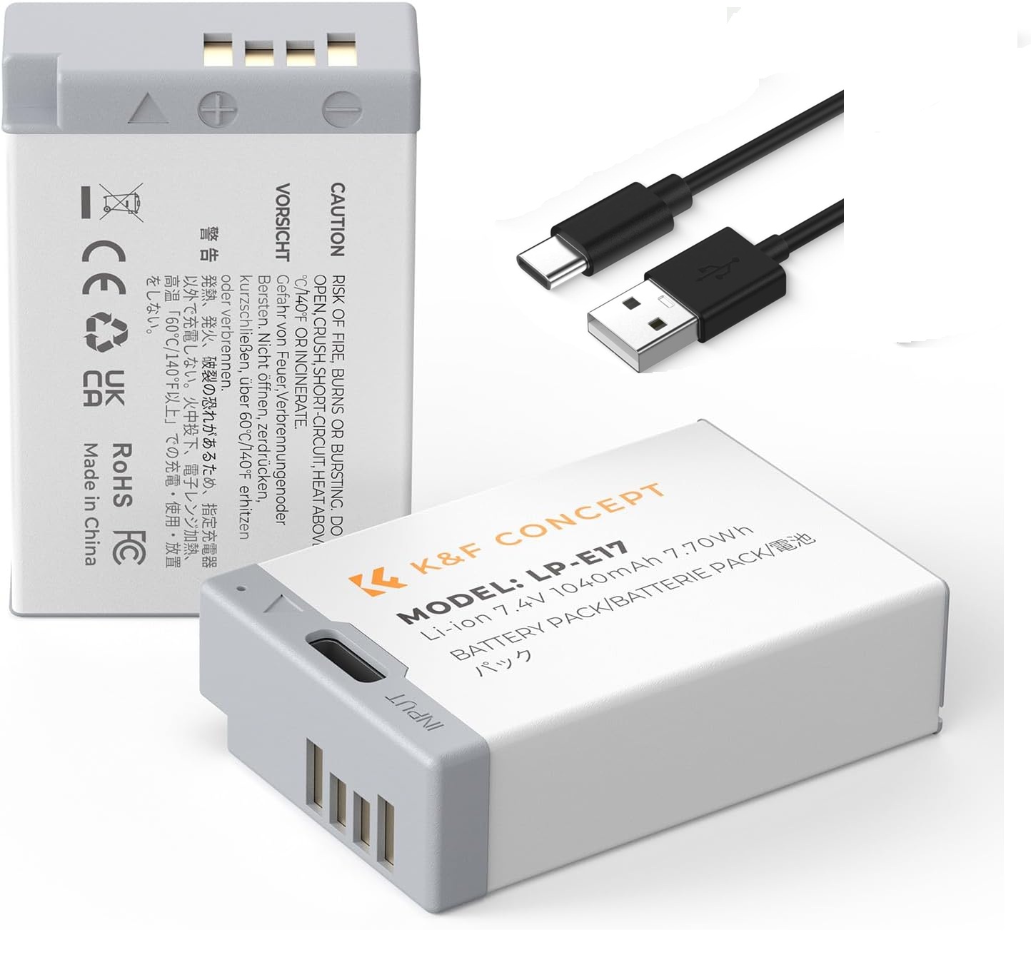 Kf Concept - Batería Usb-C Lp-E17 Canon 1040Mah