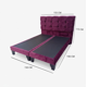 thumbnail image 2 of Cama Dos Plazas Con Respaldo y bases divididas de 150 X 190cm Tapizada en Felpa Morado Oscuro, 2 of 6