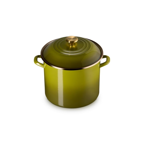 Olla alta Le Creuset 12 L Oliva con esmalte sobre acero