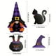 thumbnail image 4 of 3pcs, Halloween Gnome Tiered Tray Decor Bundle - Includes Witch Gnome Plush, Mini Buffalo Pillow, Wooden Signs, and Garland - Perfect for Home Office Decor, 4 of 4