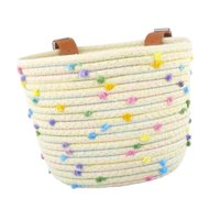 Magideal - Cesta De Bicicleta Para Niños, Bolsa Portaequipajes Multifunción Portátil Con Correa, Cesta De Bicicleta Para Niños Y Niñas, Bicicletas De Equilibrio Beige