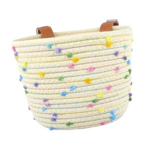 Magideal - Cesta De Bicicleta Para Niños, Bolsa Portaequipajes Multifunción Portátil Con Correa, Cesta De Bicicleta Para Niños Y Niñas, Bicicletas De Equilibrio Beige