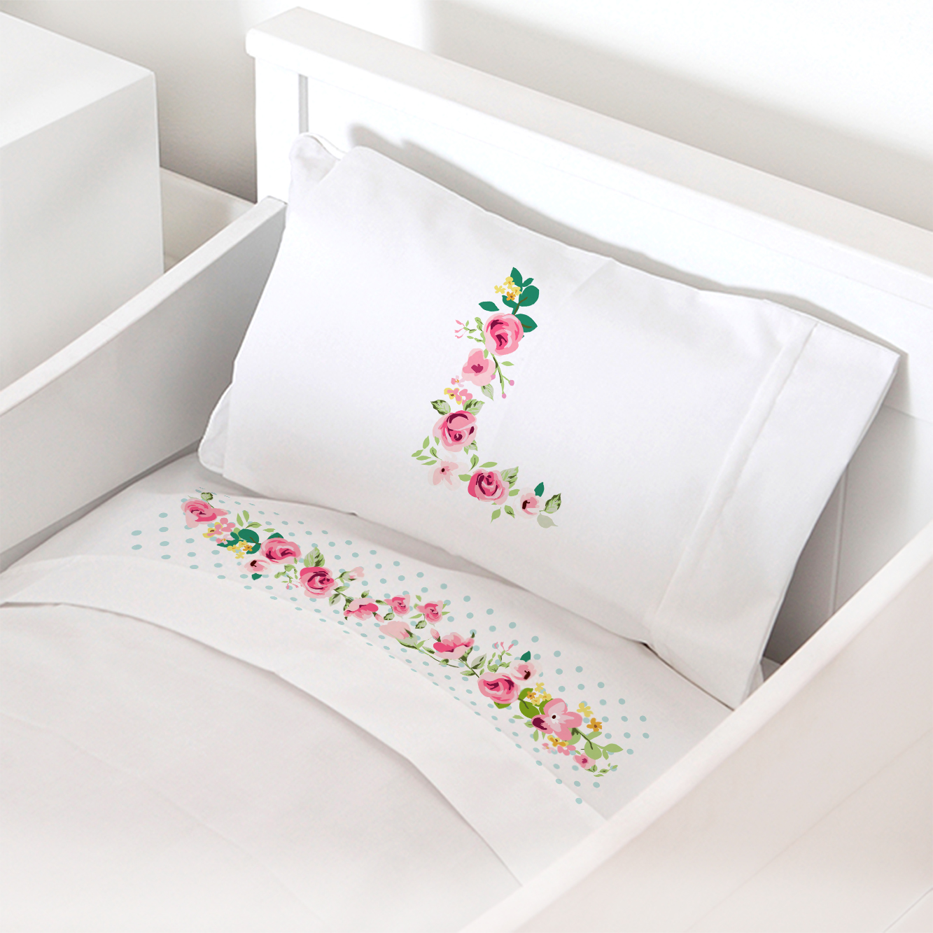 Tuyo Print - Juego De Sábanas Moisés - Colecho Letras Vintage L