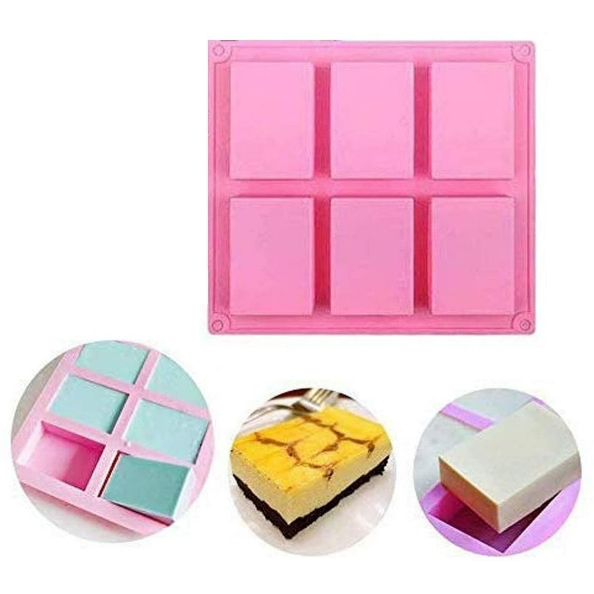 Genérico - Moldes Silicona Jabon Moldes Hielo Molde Jabon 6 Cavidades