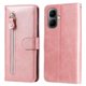 thumbnail image 2 of Funda tipo cartera para Infinix smart 10 4G con bolsillo con cremallera y ranuras para tarjetas – Función de soporte Rosa, 2 of 5