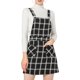 thumbnail image 2 of INSPIRE CHIC Vestido de Tirantes Ajustables a Cuadros para Mujer Regreso a Clases M Negro-Blanco, 2 of 8