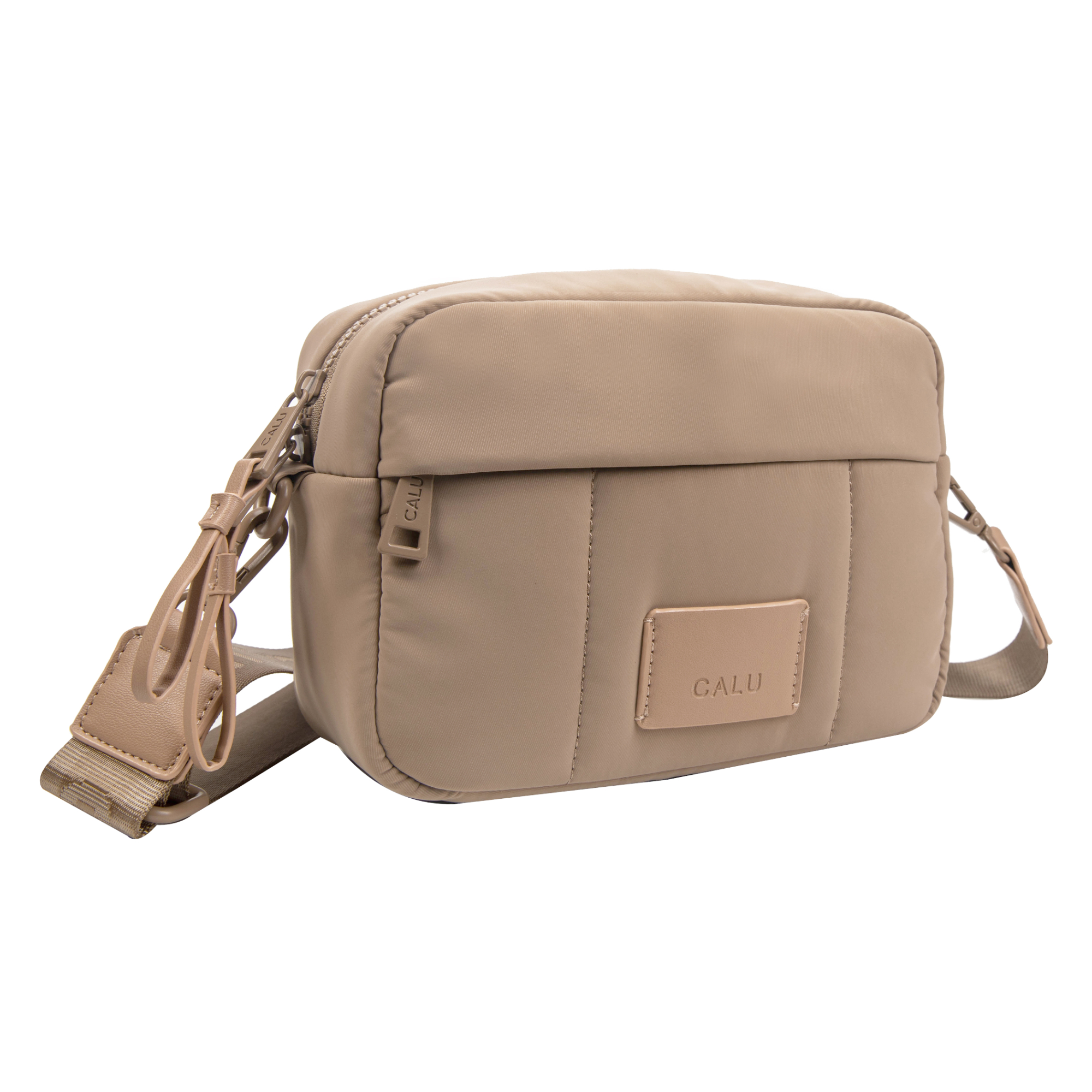 Calu Bags - Cartera Bandolera Josephine Compacta Taupe Calu