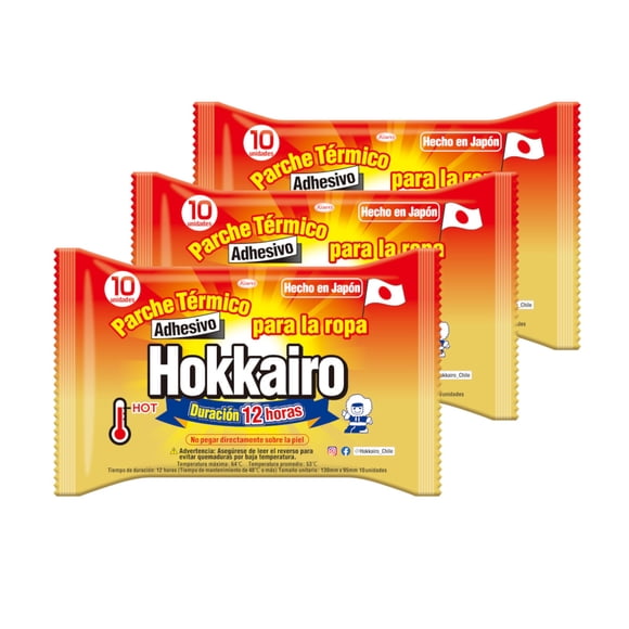 PACK X3 (30 Uni) Parche Térmico Hokkairo