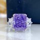 thumbnail image 2 of Anillos de Compromiso de Plata Esterlina 925 de 8 Quilates para Mujer Hielo Triturado Corte Radiante Anillo Amarillo/morado Delicados Anillos de Cóctel Llamativos para Esposa Damas, 2 of 7