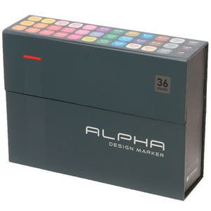 Alpha Markers - Marcadores Alpha Design Set 36 Colores