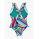thumbnail image 4 of Traje de baño de niña vuelos estampado verde Talla 14, 4 of 5
