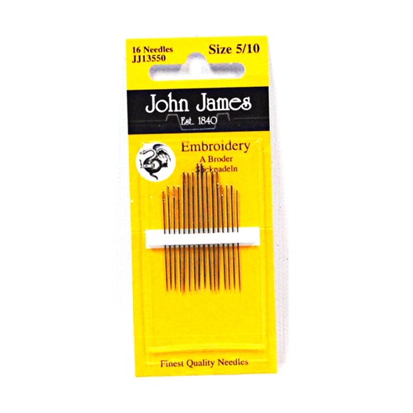 Juego de 16 agujas de bordado John James 5/10
