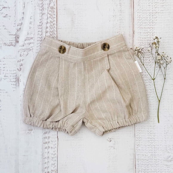 Short Bombacho Pau Beige - Talla 1/3 MESES