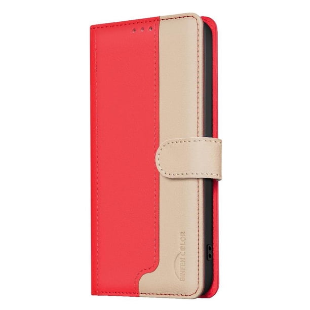 Funda Cartera con Bloqueo RFID para Xiaomi POCO X7 5G con Ranuras y Soporte Rojo