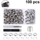 thumbnail image 1 of Kit de herramientas para ojales, arandelas, alicates para ojales de 12 mm y 100 juegos de ojales con caja de almacenamiento para lonas, cuero, telas, cortinas, cubiertas de piscinas., 1 of 8