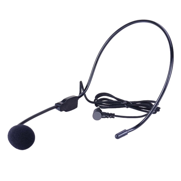 Auriculares con micrófono con cable, sistemas de micrófono con micrófono de volumen Flexible para grabación de guías turísticos de instructores de fit