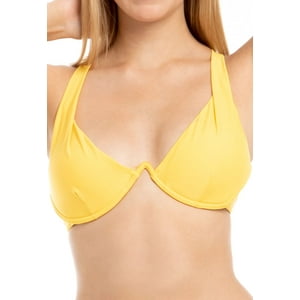 Samia - Bikini Estilo Sostén Con Barba Amarillo S