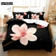 thumbnail image 1 of Pink Flower Queen Bedding Set Black Duvet Cover Set Bedding Digital Printing Bed Linen King Size Duvet Cover Set, 1 of 5