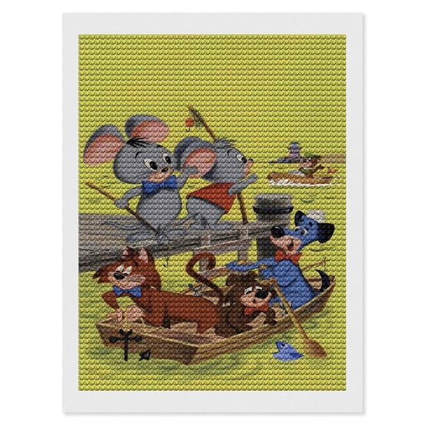 Pixie, Dixie y el Señor Jinks Kits de Pintura de Diamantes para Adultos 5D DIY Diamond Art Kits Full Drill Diamond Dots para Regalo Decoración de Pared y Relajación Artes de Gemas 30*40cm