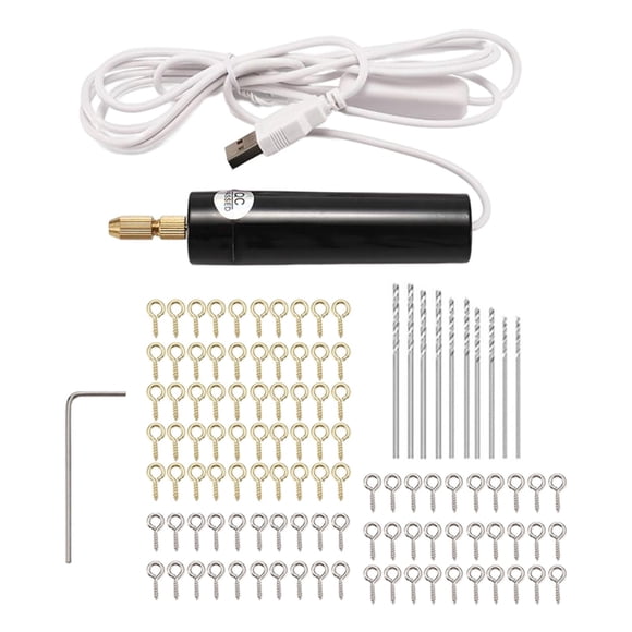 Juego de Herramientas de Taladro Manual Eléctrico para Fundición de Resina, Kit de Tornillo de Banco Eléctrico para Resina, Plástico, Madera, Arcilla Estilo C