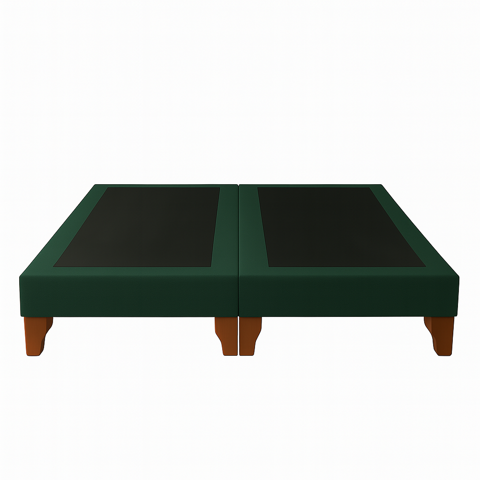 Ethan Desing - Base De Cama 2 Plazas Verde Botella