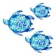 thumbnail image 4 of 3 Piezas De Tortuga Marina, Arte De Pared, Adorno De Tortuga Para Decoración De Valla De Jardín, Azul, 4 of 5