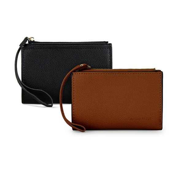 Pack 2 Billeteras De Mujer Adara Negro Y Brown