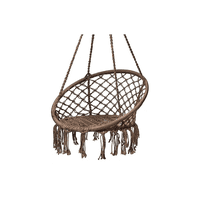 Genérico - Silla Colgante Muna Tejida Café Tipo Columpio Decorativa
