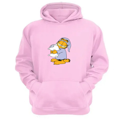 Genérico - Polerón Canguro Garfield Rosa Talla L Unisex
