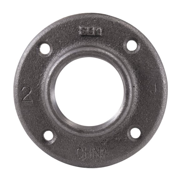 Brida de suelo LDR Industries 310 F-2 negra de 2 pulgadas