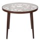 thumbnail image 1 of Mesa auxiliar LeisureMod con diseño de árbol con tapa de cristal marrón para interiores y exteriores, 1 of 8