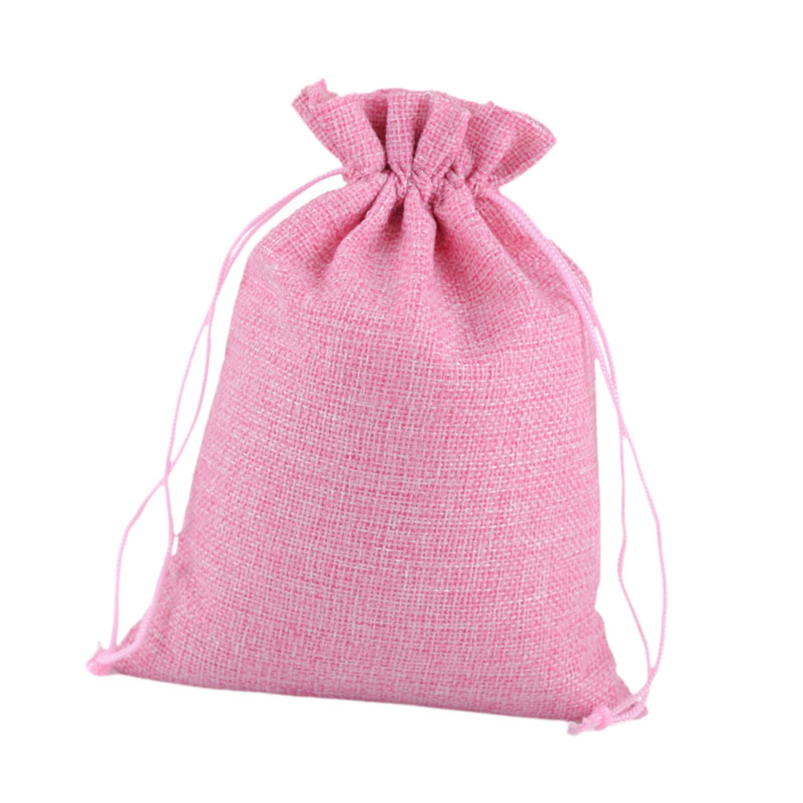 Magideal - 50x Bolsas De Regalo Con Cordón Bolsa Con Cordón Bolsa Para Envolver Dulces Bolsas Para Dulces Bolsas De Regalo Para Golosinas Comestibles Cumpleaños Rosa