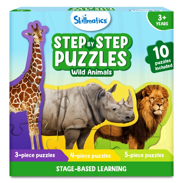 Skillmatics Rompecabezas Paso a Paso – Juguetes y Juegos para Niños Pequeños, 40 Piezas