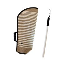 Magideal - Funda Para Brazo Mordedor, Juego De Entrenamiento Para Mordeduras De Perros, Juguete De Tracción Con Almohada Para Mordeduras De Perros, Para Perros P Negro