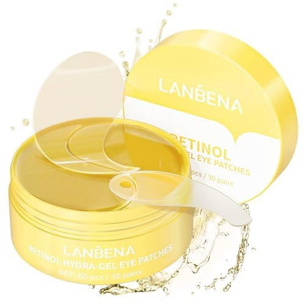 Parches Para Debajo De Los Ojos Lanbena Gold Con Retinol Y Colágeno (30 Pares)