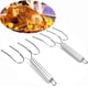 thumbnail image 1 of Tenedores de acero inoxidable para pavo y asado de Acción de Gracias, elevadores para pollo o jamón, tenedor de carne de cuatro agujas, juego de 2, 1 of 7