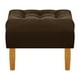 thumbnail image 1 of Pouf Wood 1c Felpa 04 Chocolate, 1 of 4