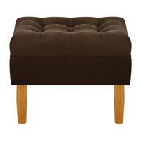 Bodevir - Pouf Wood 1C Felpa 04 Chocolate