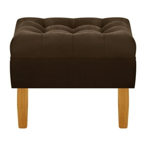 Bodevir - Pouf Wood 1C Felpa 04 Chocolate