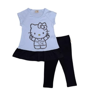 Conjunto Niña Hello Kitty Celeste 10