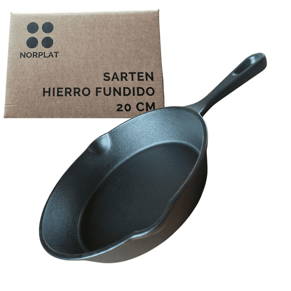 Sarten Hierro Fundido Norplat 20cm Redondo para Freir cocina