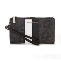 Bolso Michael Kors Jet Set Para Mujer Con Doble Cremallera (Negro/Blanco)