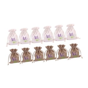 Magideal - 12 Bolsas Bordadas Con Cordón, Bolsas Con Cordón, Bolsas Para Envolver Regalos Para Almacenamiento Diario, Cumpleaños, Especias, Fiesta De Acción De G