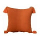 thumbnail image 1 of Pack de 2 Fundas para Cojín de Lino con Pompones 45x45 cm Naranja, 1 of 2