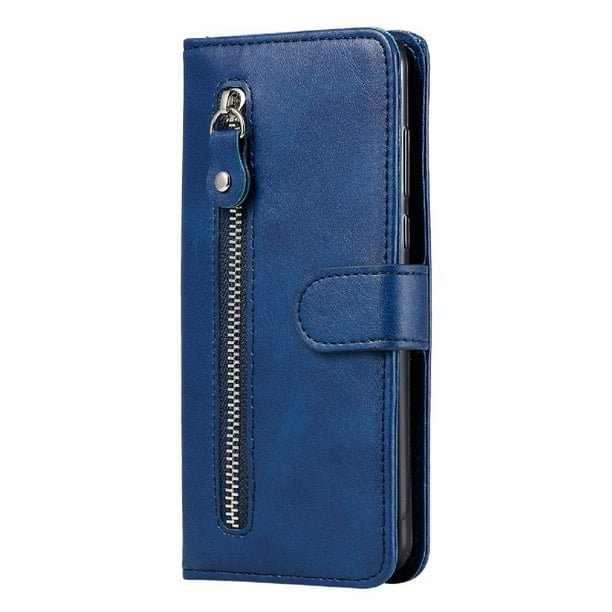 Funda con Cremallera para OnePlus Nord 200 5G, Carcasa Cartera de Cuero PU con Soporte y Tarjetero